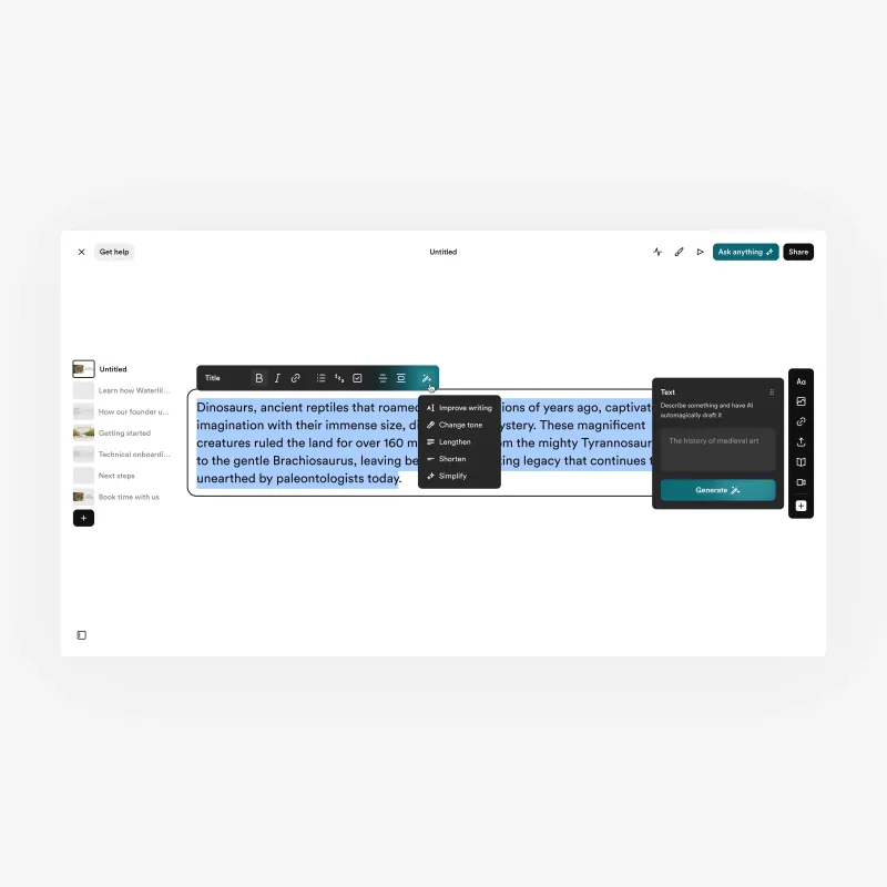 AI inline text editing tools